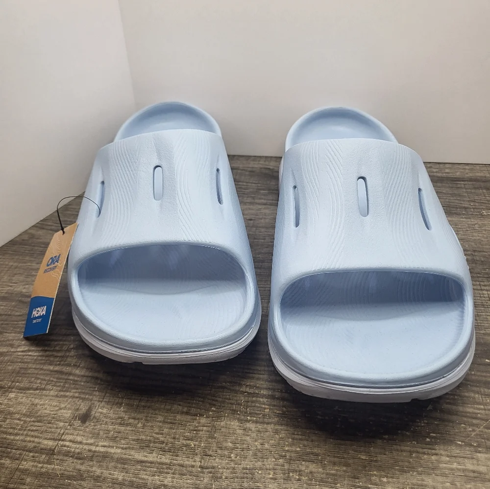 Hoka One One Ora Recovery Slide 3 New Men’s Size 14 US Ice Water Airy Blue